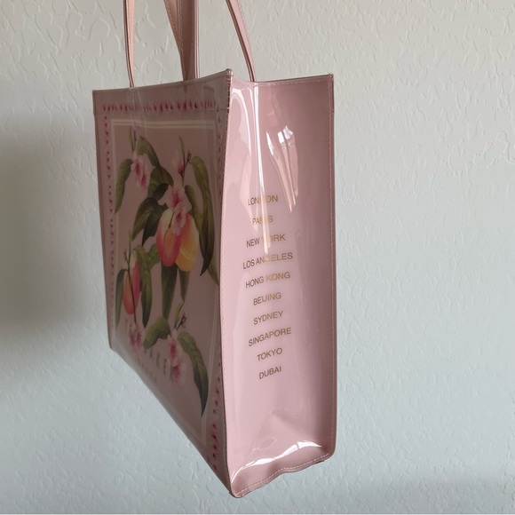 Ted Baker Pink Maecon Peach Blossom Floral Large Icon Tote - Picture 5 of 10